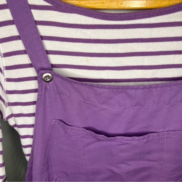 White Stag Purple Jumper Dress & Striped Top Set Size Small - Picture 2 of 3